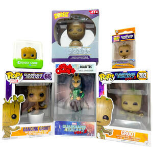 Guardians of the Galaxy Funko Pop Rock Candy Dorbz Groot Mantis Lot w Fidget Toy